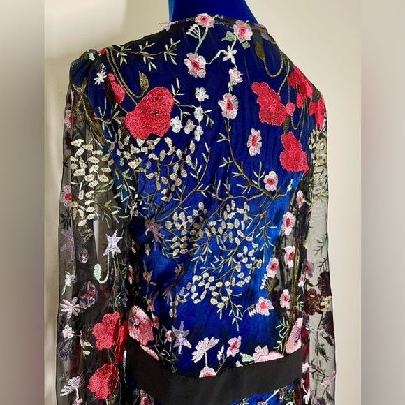 Julia Jordan | Floral Overlay Belted Jacket | Embroidery | Women’s 12 - Picture 8 of 9